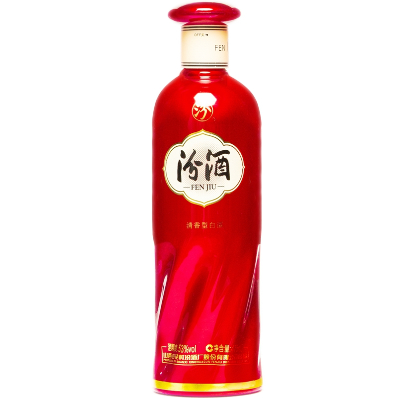 汾酒(fenjiu) 红韵 53度 475ml*6 整箱装 清香型白酒