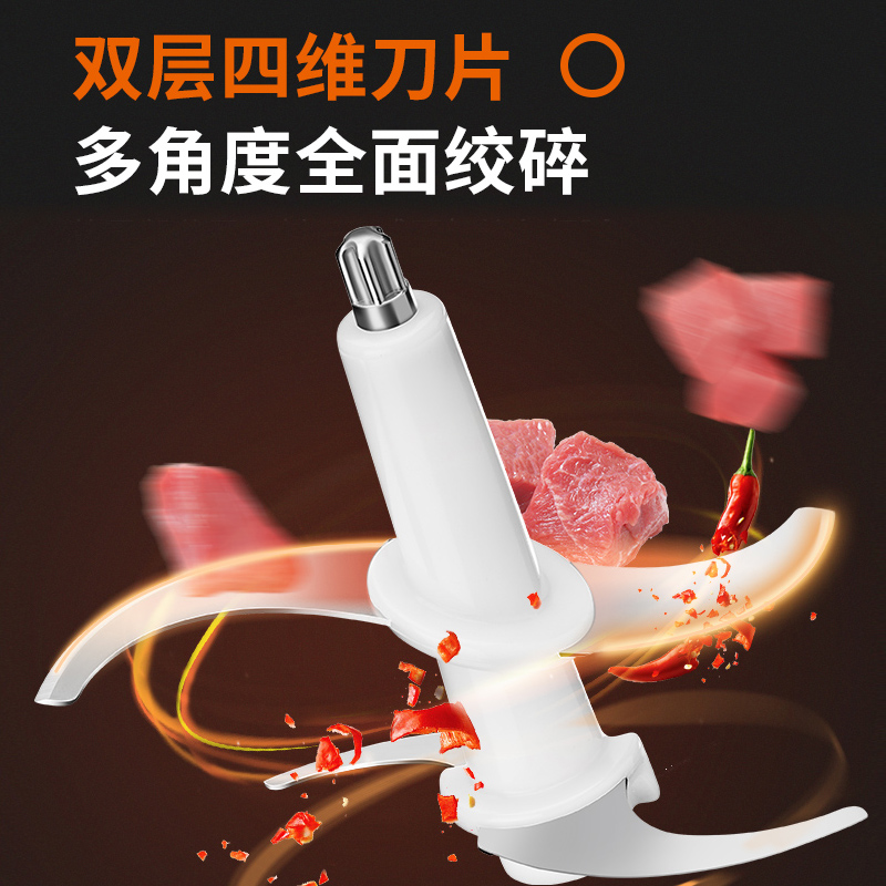 九阳(Joyoung)绞肉机1.8L多功能料理机辅食机搅拌绞馅切菜研磨碎肉机S18-LA189 灰色高清大图