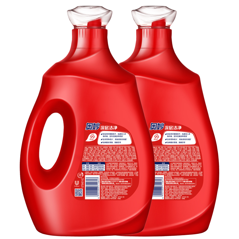 [12斤组合装]奥妙(OMO) 深层洁净洗衣液 3kg+3kg(新老包装随机发货)[联合利华]高清大图