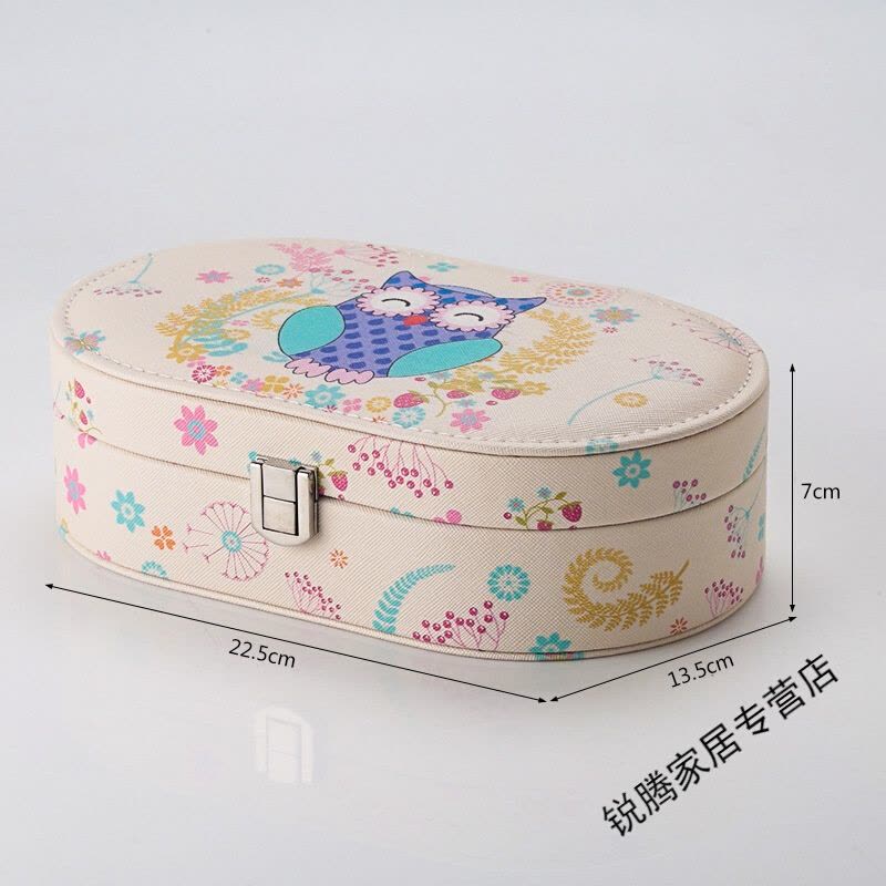 上新上新首饰盒耳钉饰品植绒皮革欧式大容量项链珠宝手饰收纳盒 一件新图片