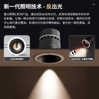 雷士照明洗墙小山丘射灯led嵌入式防眩窄边无副光斑低蓝光高显色雪羽