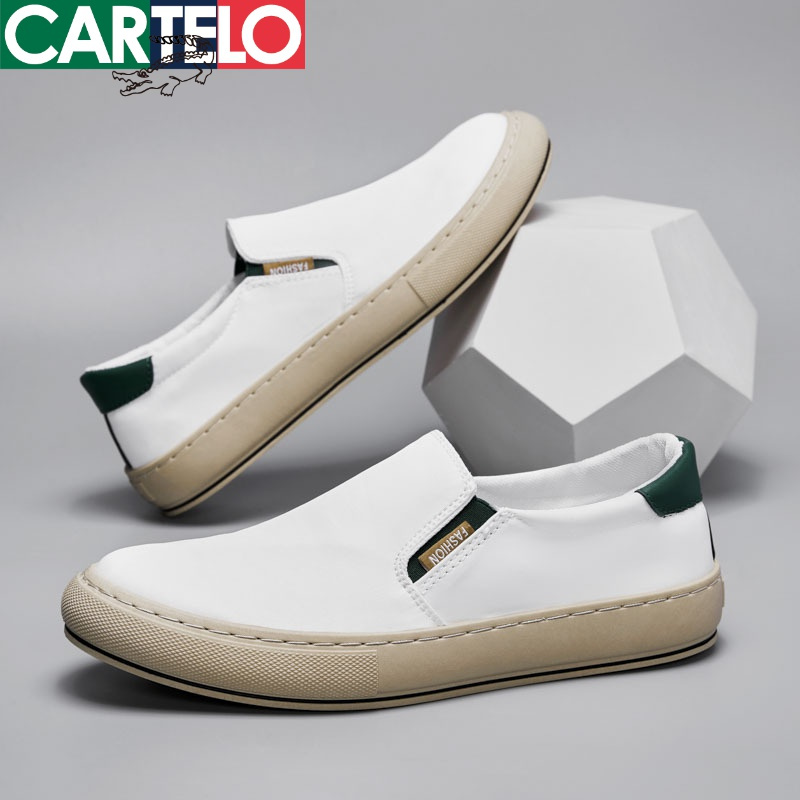 [线下专柜同款]卡帝乐鳄鱼(CARTELO) 冰丝布一脚蹬男鞋子时尚休闲鞋男士潮流板鞋百搭懒人鞋男鞋