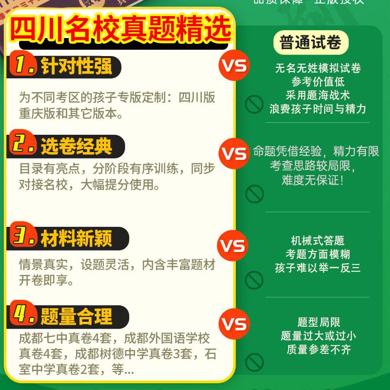 语数英物[中考冲刺] 重庆 [正版]重庆专版2024版十大名校中考历年真题试卷语文数学英语物理化学全套初中毕业升学详解重图片