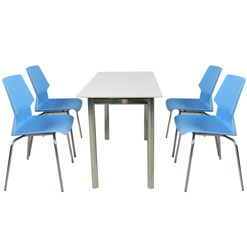 广亿隆 不锈钢餐桌椅组合一桌四椅 WH-TZG1407#S 套高清大图