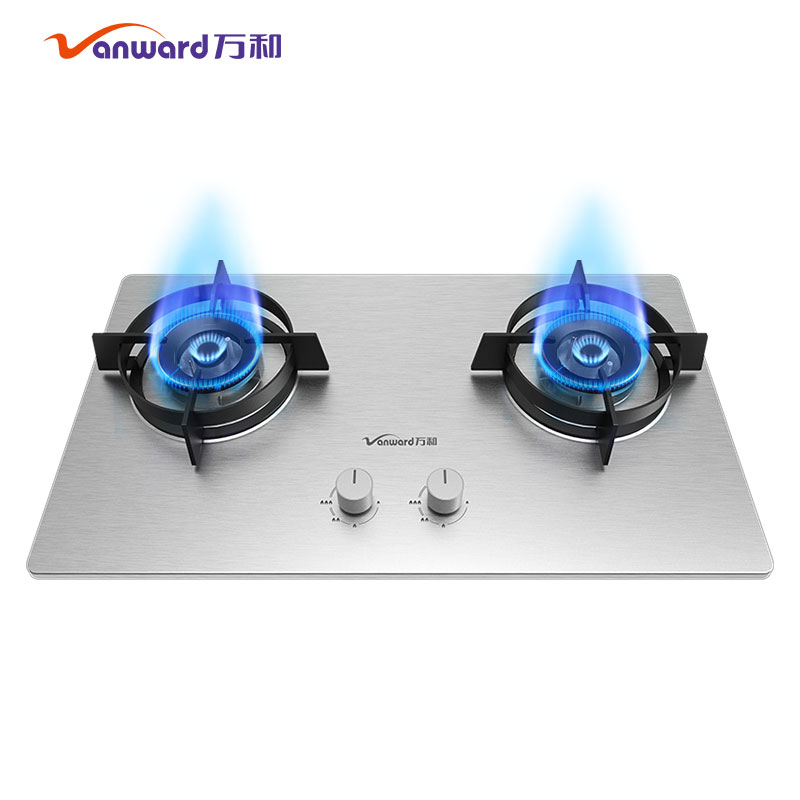 万和(vanward)燃气灶 家用不锈钢 钢化玻璃 台式嵌入式两用煤气灶天然