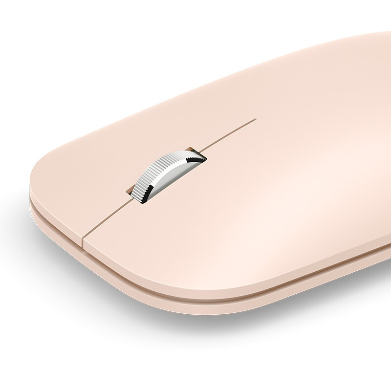 微软 Surface Mobile Mouse 砂岩金 便携蓝牙无线鼠标 金属材质滚轮 电池供电 支持手机 平板 笔记本高清大图