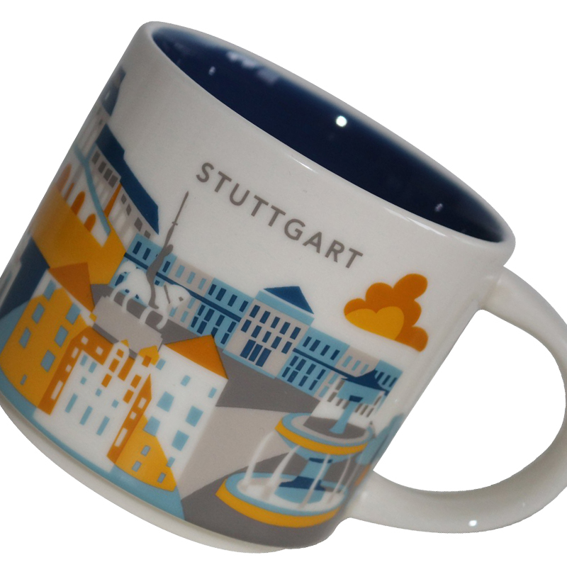 [斯图加特]星巴克(Starbucks)Stuttgart斯图加特城市主题陶瓷马克杯 414ml 星巴克杯子 德国进口