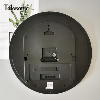 天王星(Telesonic)现代静音挂钟中式客厅石英钟创意时钟圆形卧室钟表书房餐厅壁钟