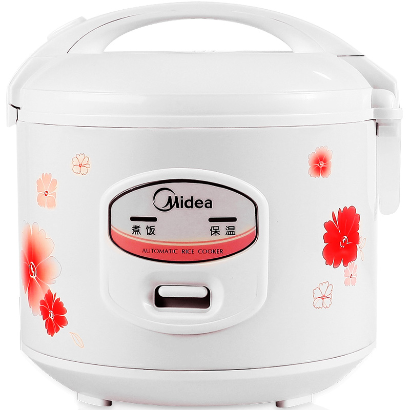 美的(Midea)电饭煲 家用3L机械式 精铸发热盘 老人用简单易控 黑晶内胆迷你小电饭锅 MB-YJ308J