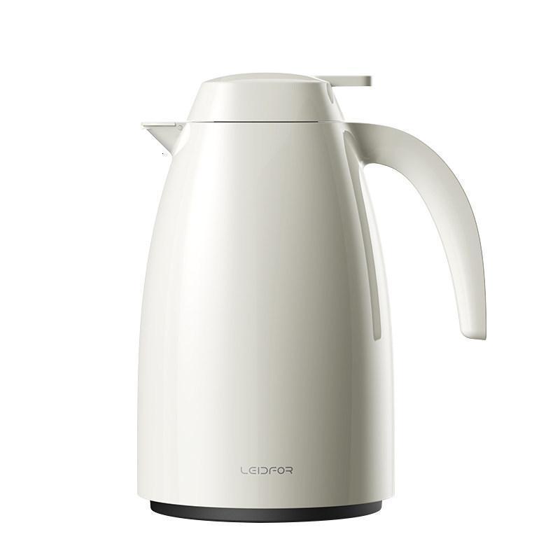 家柏饰(CORATED)茶壶保温壶玻璃内胆家用小小型暖壶热水壶大容量北欧茶壶保温瓶 象牙白1500ml