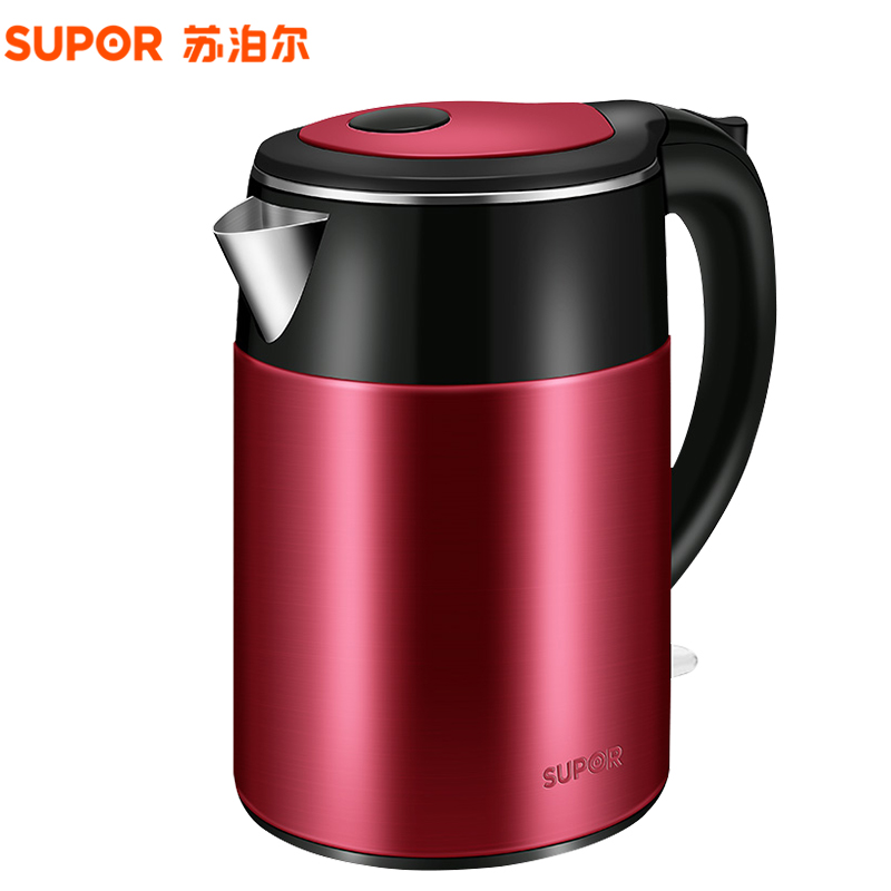 苏泊尔（SUPOR）电热水壶 SWF15E13A 自动断电保温 304不锈钢1.5L容量 烧水壶