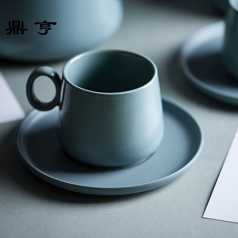 鼎亨下午茶茶具套装家用茶杯北欧式小咖啡杯套装简约陶瓷咖啡