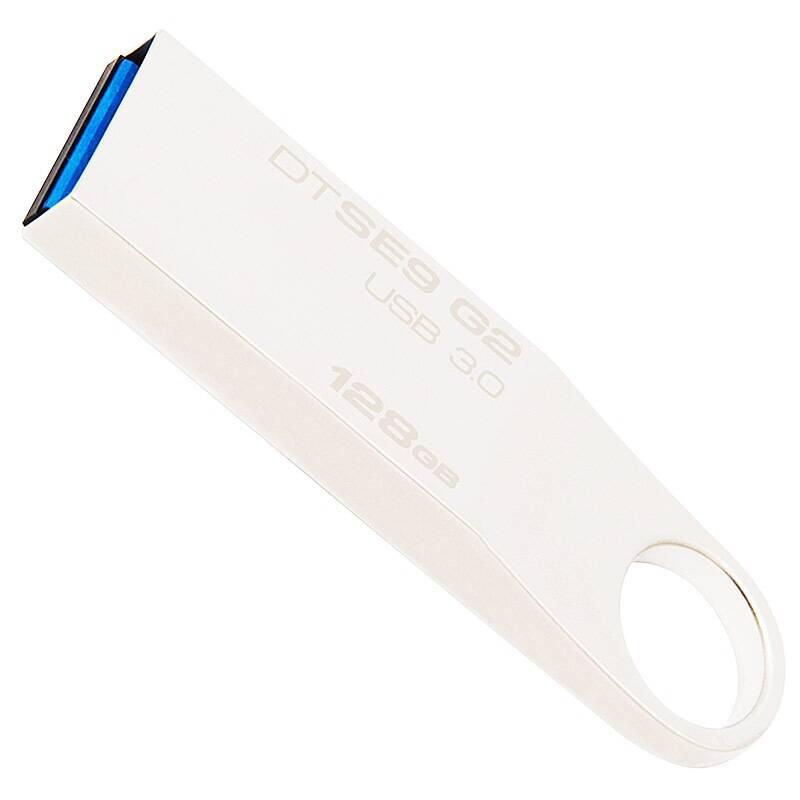 金士顿(Kingston)128GB U盘 DT SE9G2 金属高速优盘 USB3.0 银色