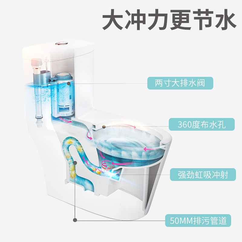 惠达马桶小户型家用座便器喷射虹吸式节水陶瓷坐便器马桶6269-305坑距