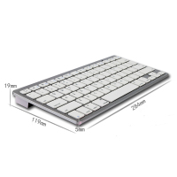 吉选(GESOBYTE)BK78蓝牙键盘 办公键盘 商务键盘 78键 超薄 surface ipad苹果手机平板 银白
