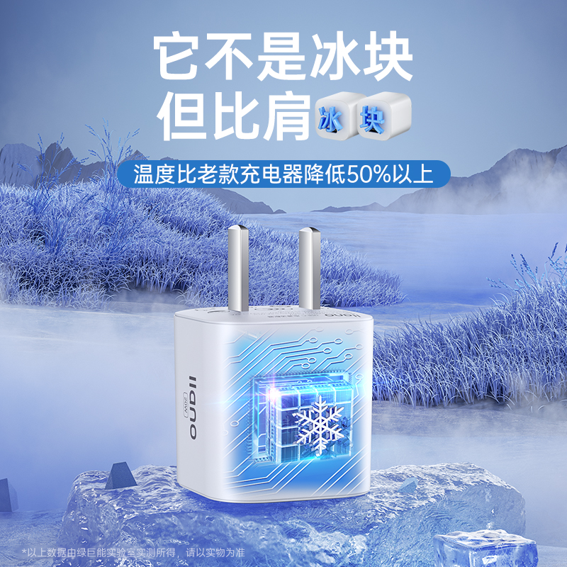 绿巨能(llano)type-c苹果15充电器适用华为小米笔记本iPad手机电脑usb-C快充插头20W高清大图