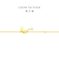 周大福爆闪碎碎冰福禄葫芦足金项链女黄金套链(工费:380计价)EOF1528七夕礼物