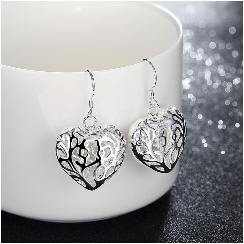 E075Women silver plated earring镀925纯银日韩时尚甜美耳环饰品