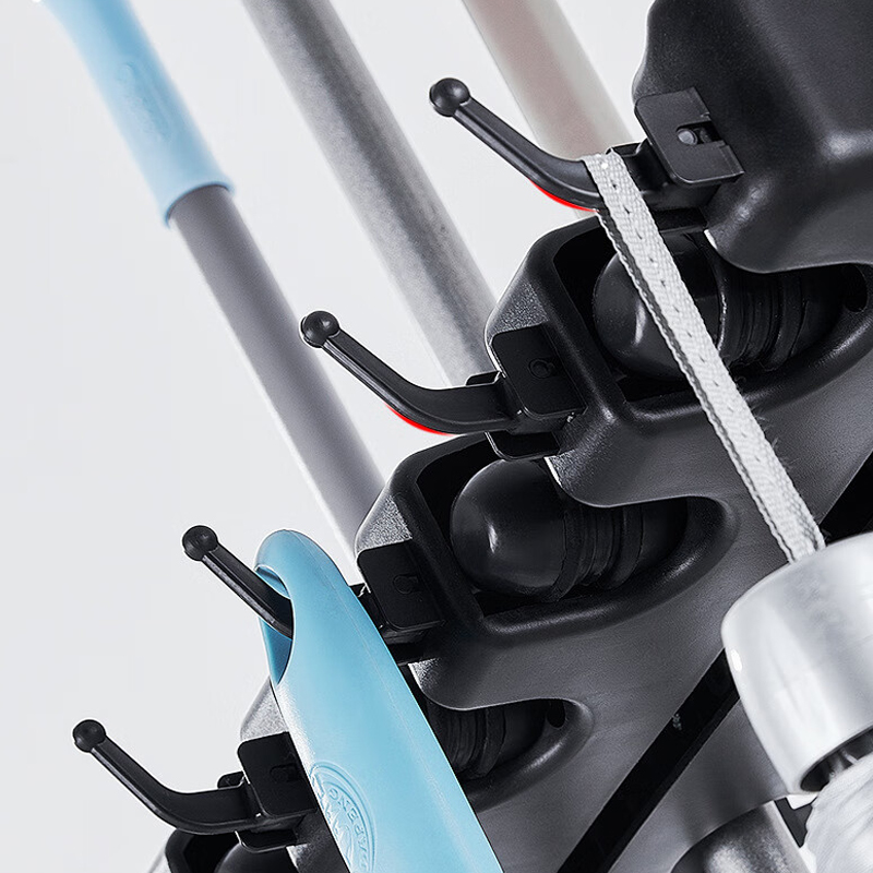 谋福 移动落地拖把架 不锈钢扫把置物架(固定款不锈钢5拖6钩)高清大图