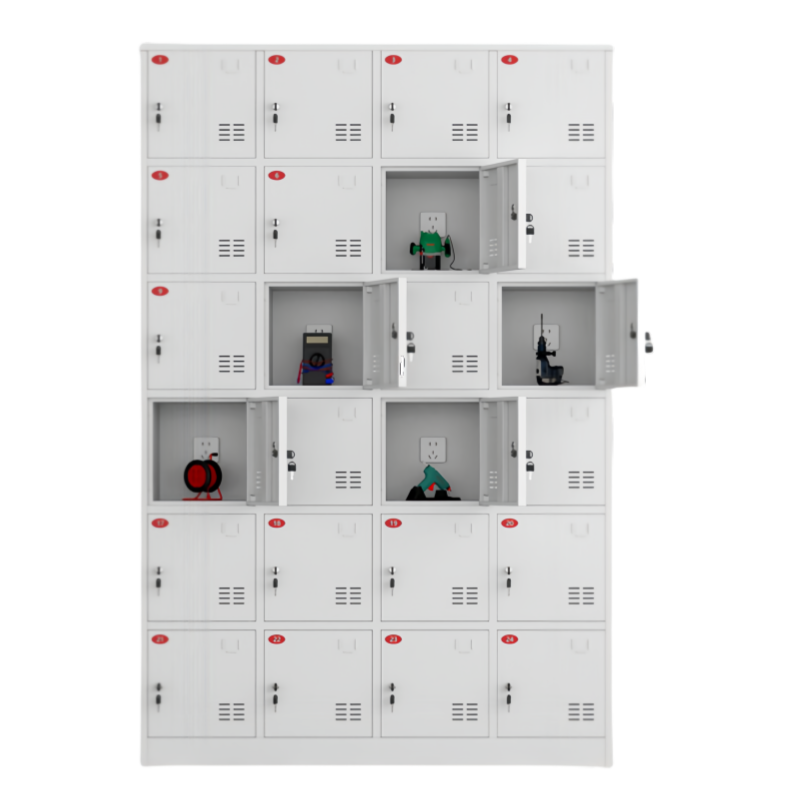 智叶舟对讲机充电柜24门1100*350*1730mm台高清大图