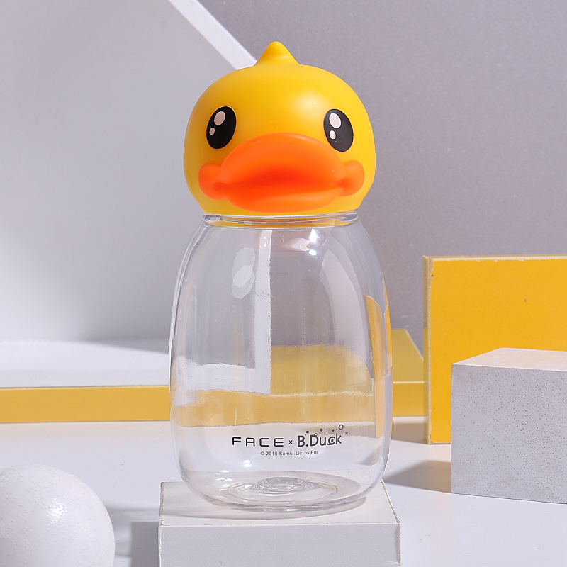 B.DUCK&face儿童水杯男女小学生可爱便携杯子幼儿园宝宝防摔水壶高清大图