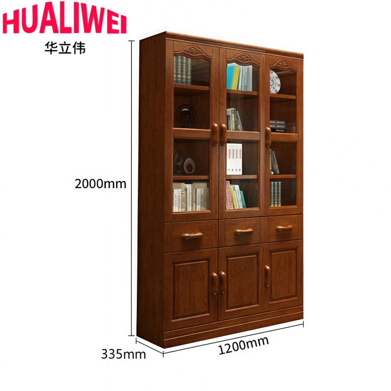 华立伟书柜1200*335*2000mm台高清大图