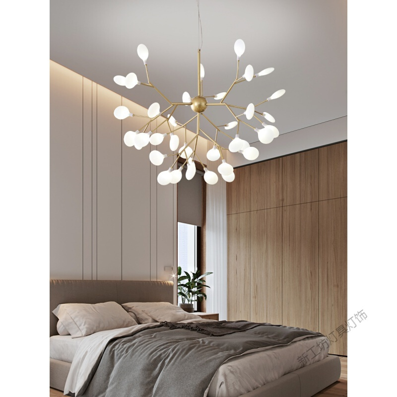 北欧吊灯后现代简约大气创意个红萤火虫温馨客厅餐厅卧室灯具