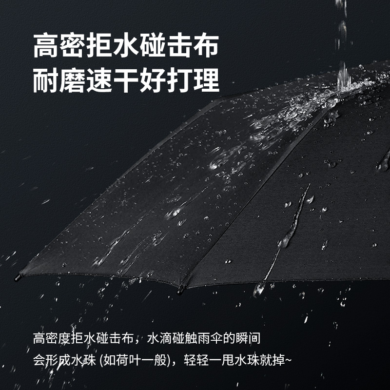 84骨全自动雨伞男士加大超大伞大号三双人折叠黑色商务高档木柄伞高清大图