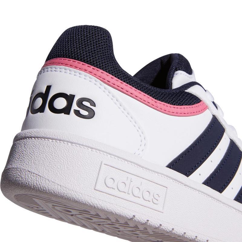 阿迪达斯(adidas)女鞋休闲板鞋低帮运动鞋白色简约百搭配色条纹复