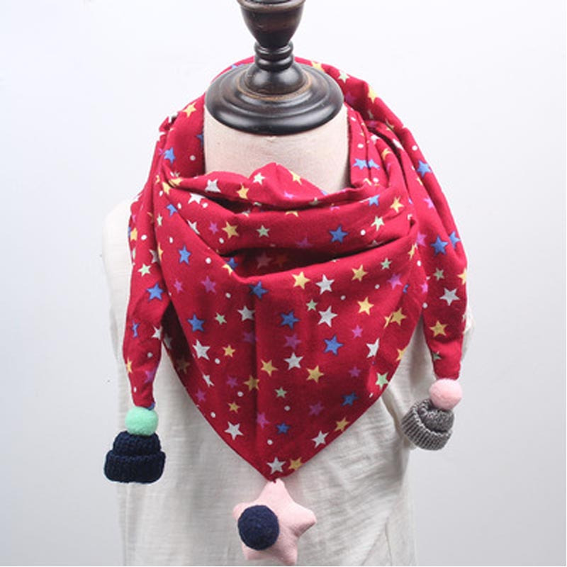 儿童围巾男女童韩版宝宝三角巾可爱婴儿小孩保暖围脖秋冬甜美小清新