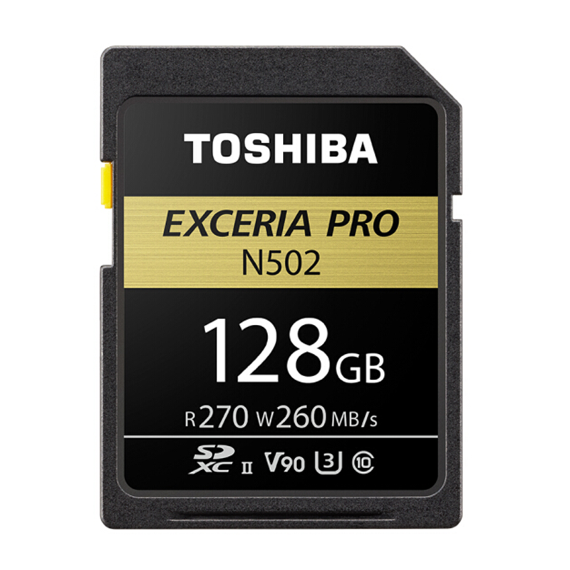 东芝 (TOSHIBA)128GB SD卡 UHS-ⅡU3 C10 V90 8K N502 读速270MB/s 写260