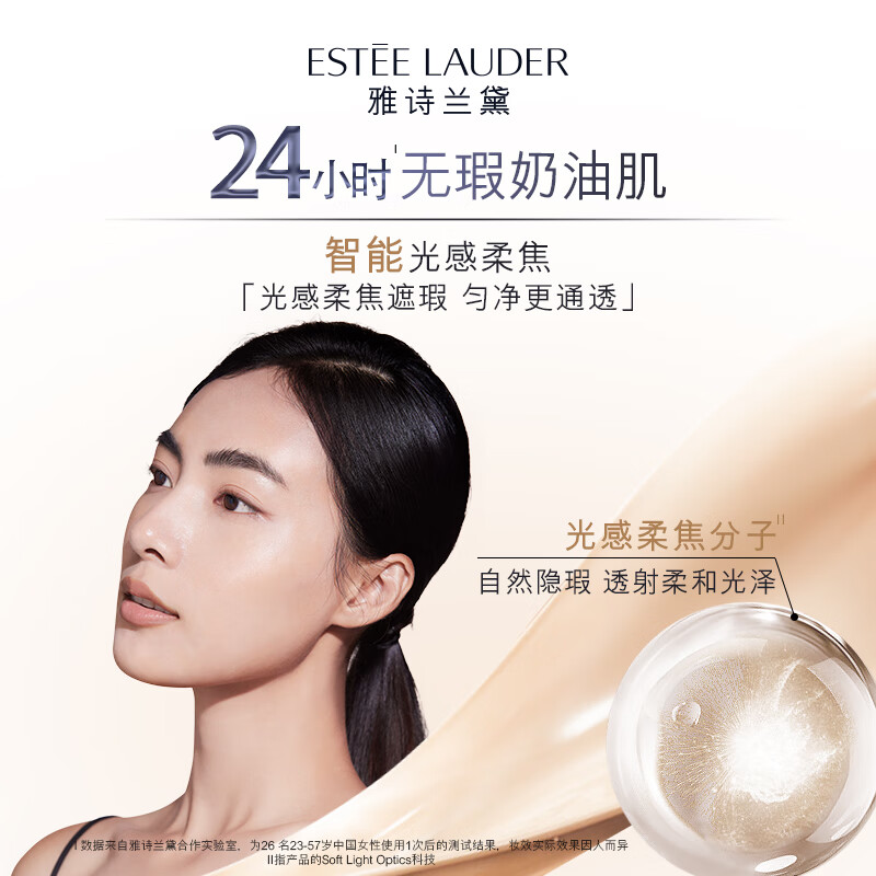 雅诗兰黛沁水粉底液62#暖调瓷白(1W0)30ml化妆品生日礼物高清大图