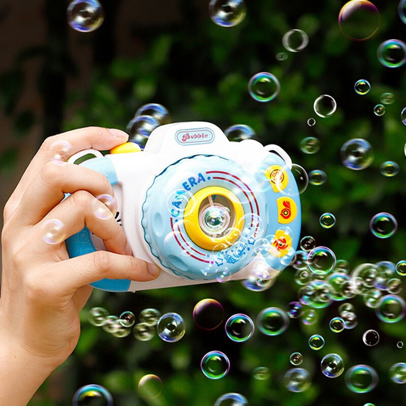 夏季戏水休闲男孩女孩炫彩灯光音乐抖音同款网红玩具网红泡泡机王子蓝