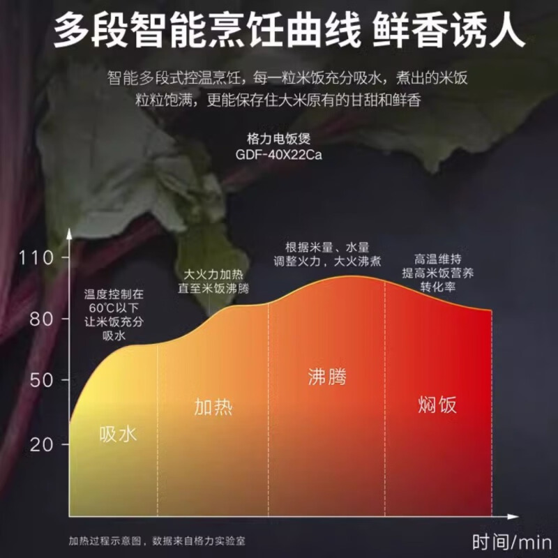 格力(GREE) 智能家用电饭煲3-4-5-6人大容量4升电饭锅4L预约柴火饭多功能煲粥煮饭锅不粘锅内胆炖汤蒸饭煲 4L高清大图