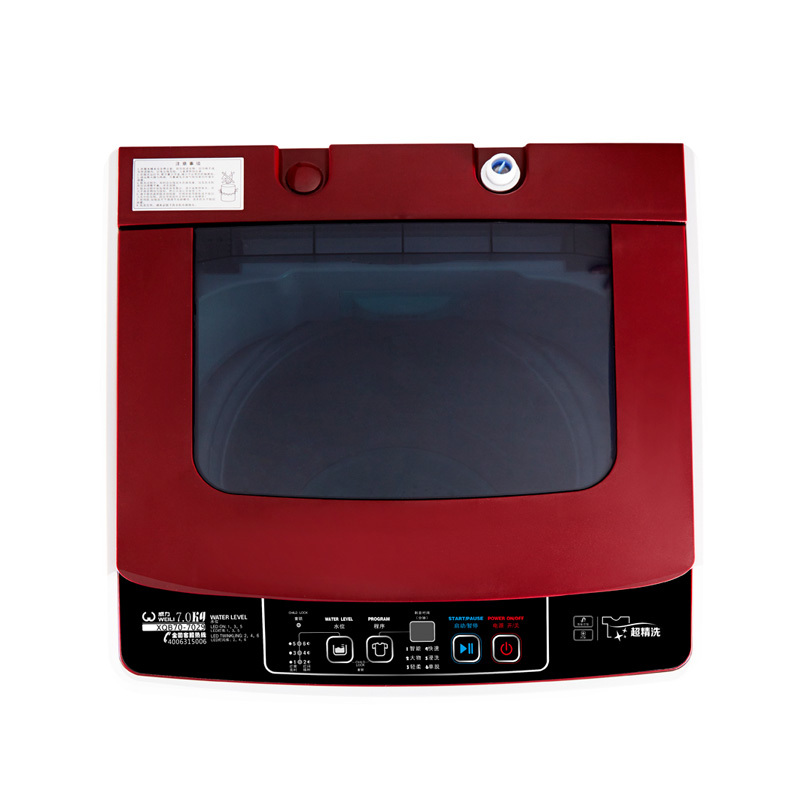 威力(WEILI)XQB70-7029 7公斤全自动小型波轮洗衣机 抗菌波轮 智判水位 中途添衣 家用大容量 酒红色