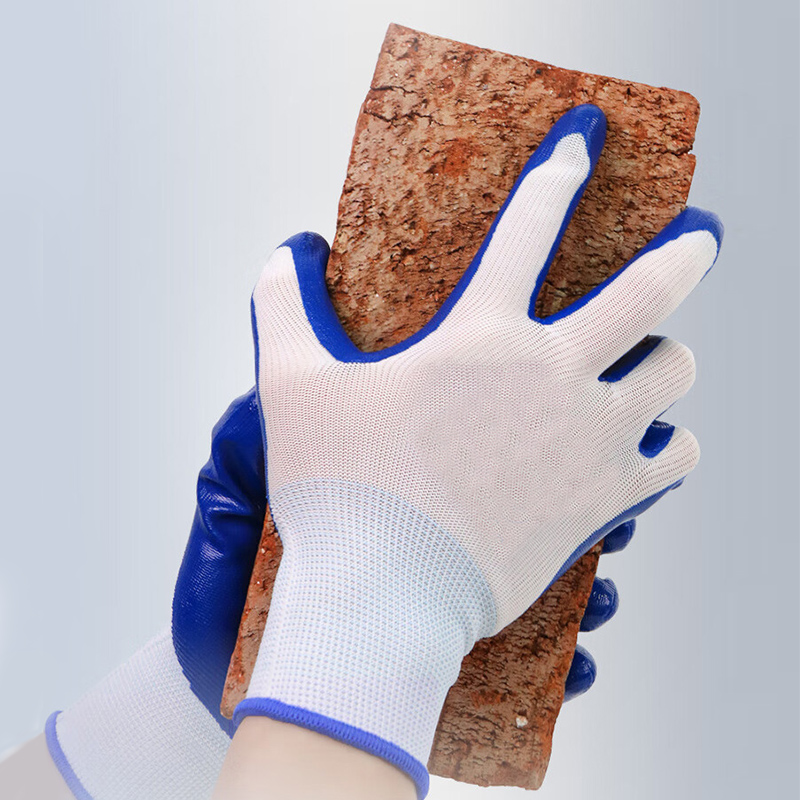 DERUIMAN浸胶劳保手套浸胶耐油防水工地耐磨挂胶防护手套高清大图