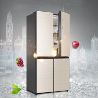 Haier/海尔BCD-469WDCO 四开门T型门十字多门 对开风冷无霜钢化玻璃节能静音家用大冰箱 DEO净味厨装一体