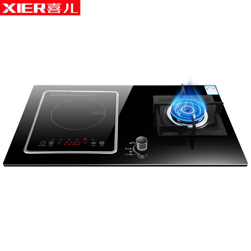 喜儿（xier）XB211Y（液化气）气电灶电磁炉一体嵌入式钢化玻璃(不提供安装)