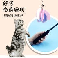 逗猫棒1.8米超长可伸缩杆羽毛钓鱼竿猫玩具带铃铛耐咬宠物用品