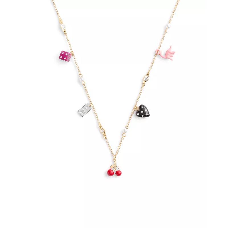 蔻驰(COACH)女款复古迷你马车吊坠链条项链时尚百搭配饰Coach品牌高清大图