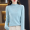 2025冬春新款无缝一体羊绒衫女修身针织打底衫半高领打底衫洋气100%纯羊毛套头毛衣针织上衣服羊毛衫内搭显瘦打底衫女