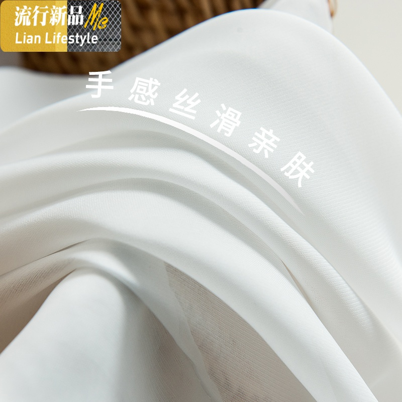 纱帘帘窗帘网红款透光不透人隔断帘阳台纱客厅卧室窗帘遮光白色 三维工匠