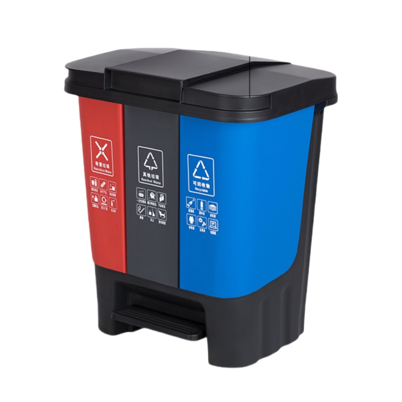 桃锦堂脚踏垃圾桶40L个高清大图