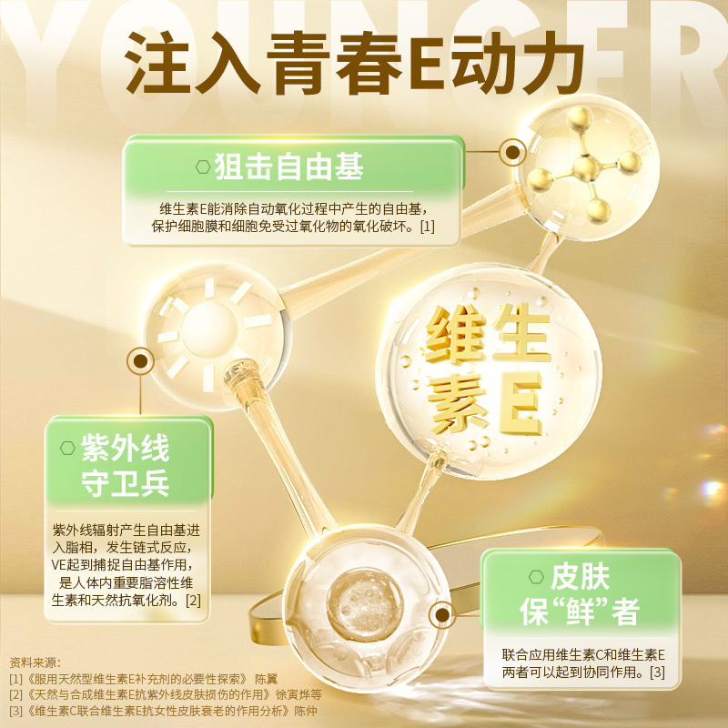 康恩贝维生素e软胶囊ve油外用面部天然维e涂脸可搭vc片vb族保健品