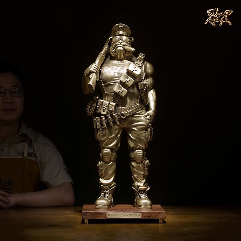 美帮汇全铜摆件《年度生肖纪念版之战斗狗》1000套图片