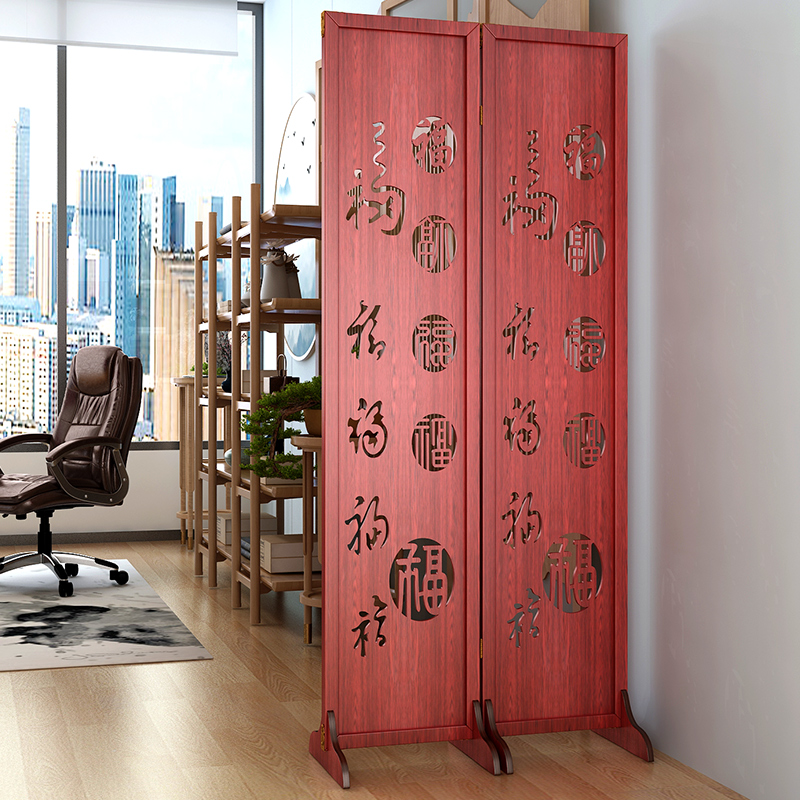 BONJEAN客厅中式屏风隔断装饰现代简约简易折叠房间卧室移动餐厅玄关双面高清大图