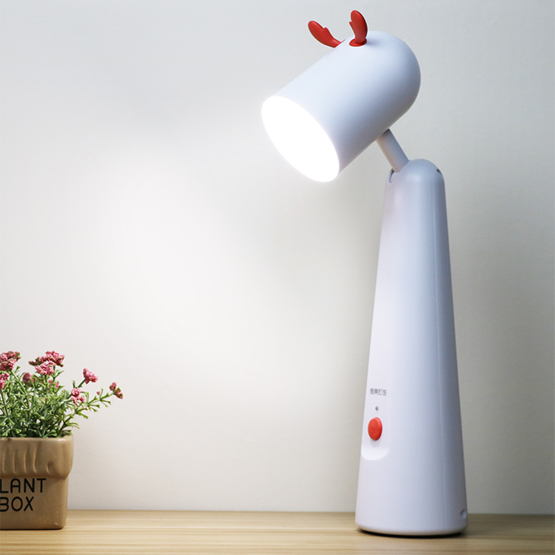 良亮led可充电台灯护眼小学生书桌可爱学习宿舍卧室学习儿童卡通阅读