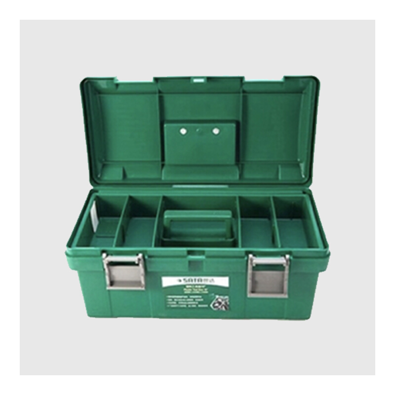 世达(SATA) 18英寸塑料工具箱 多功能手提箱 450x243x210mm(95163)1个货期3-5天
