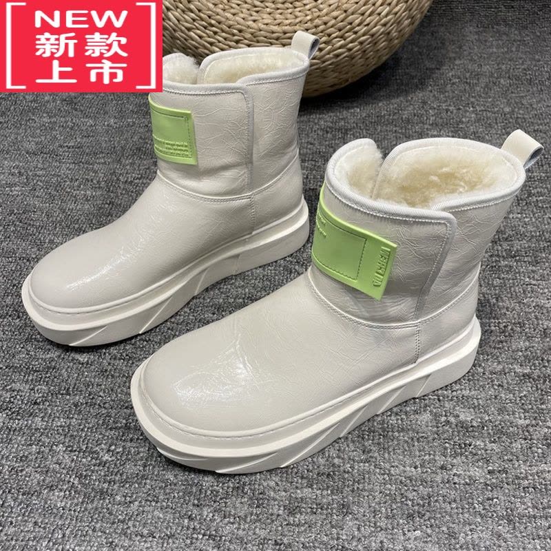 可莉允女童雪地靴2022秋冬季新款加绒保暖儿童短靴中大童防滑百搭大棉鞋图片