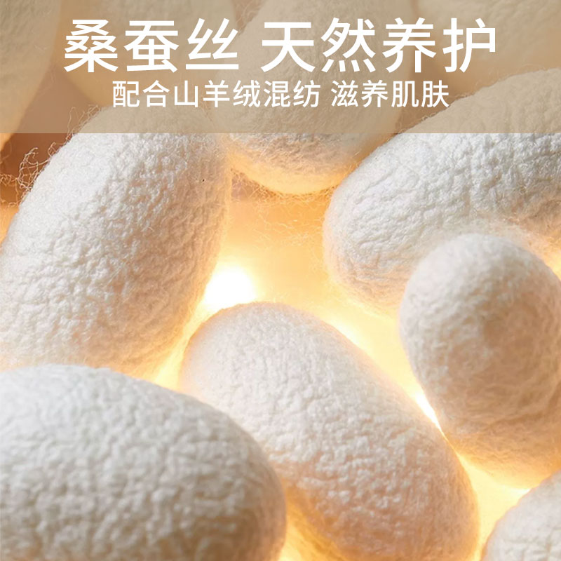 花花公子卫生裤男士纯棉薄款卫生裤羊绒蚕丝打底保暖内搭裤无痕冬季男裤高清大图